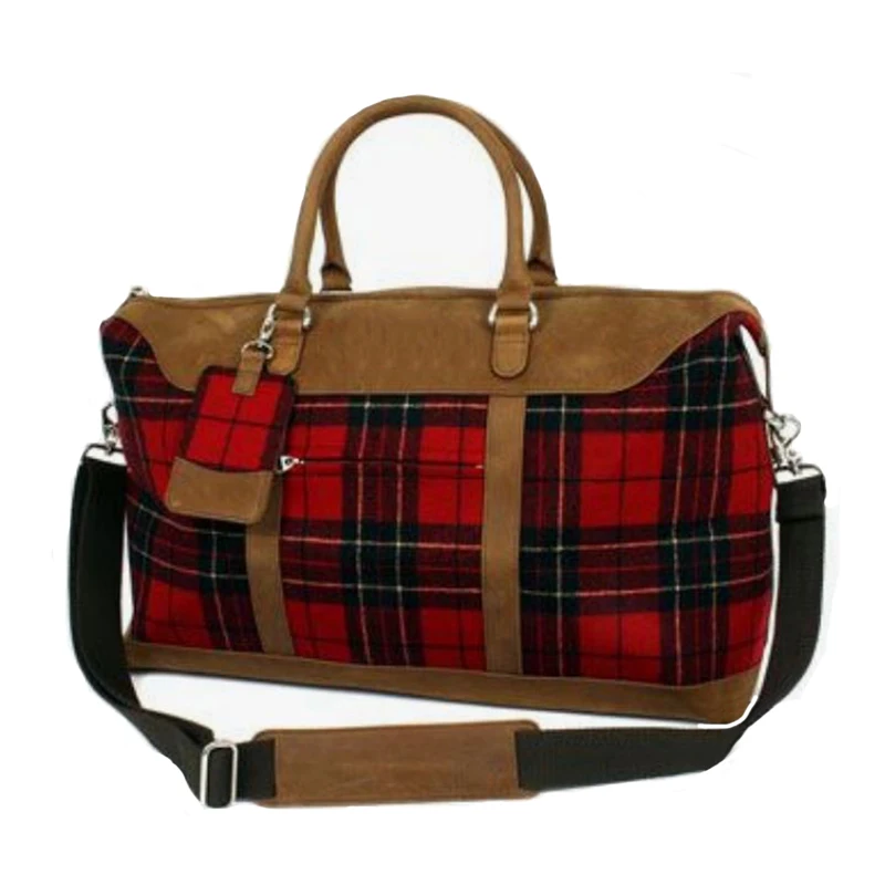 Высококачественный Дорожный чемодан спортивная сумка Женская дорожная клетчатая в стиле буйвола на выходные