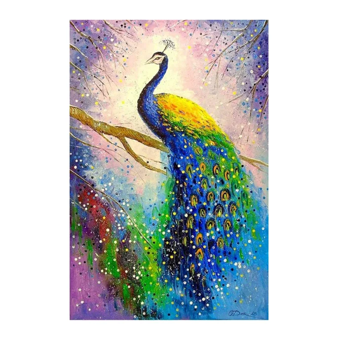 New Arrival Arts Craft Full Drill Diamond Painting Peacock Wall Decor DIY Abstract Animal 5D Diamond Painting