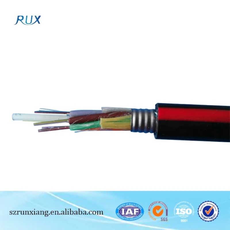 Manufacturer price for 12-288 Cores GYTS Steel tape armored Duct Fiber Cable with G652D fiber