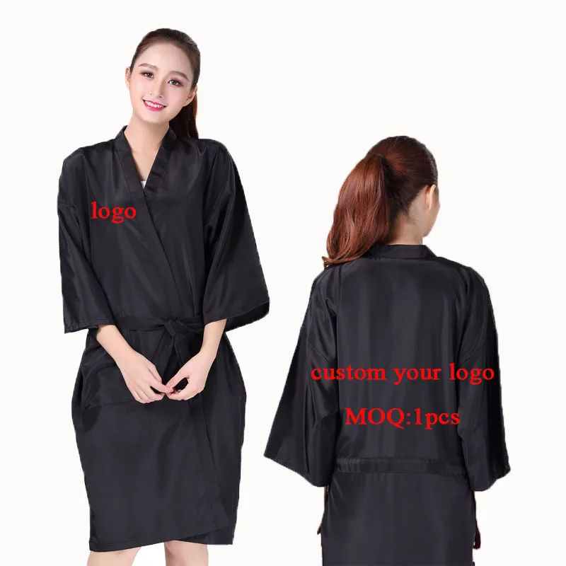Custom logo hair salon robe for hairdressing salon