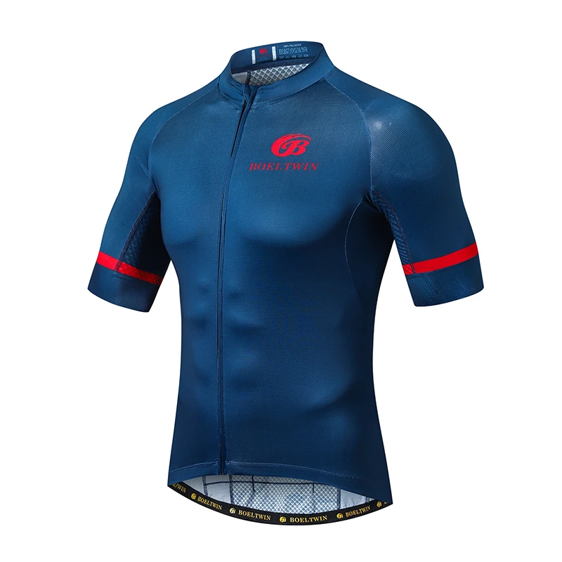 RPET Fabric Custom High Quality Men Cycling Jersey Short Sleeve Team Merino Cycling Wear Road Bike Clothing MTB Bicycle Cloth