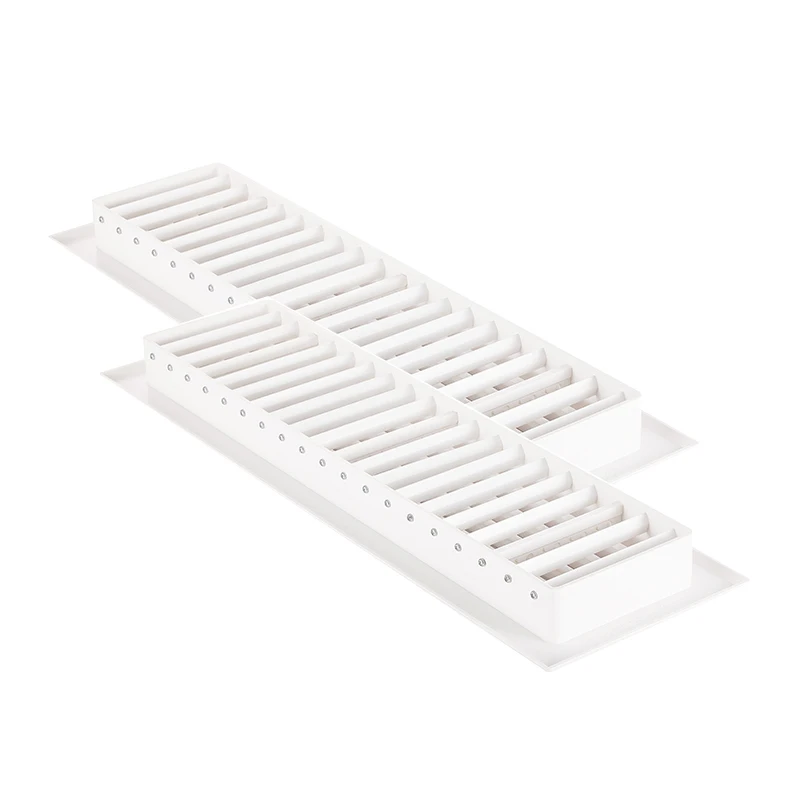Double Deflection Supply Air Conditioning White Powder Coated Ceiling Diffusers Linear Slot