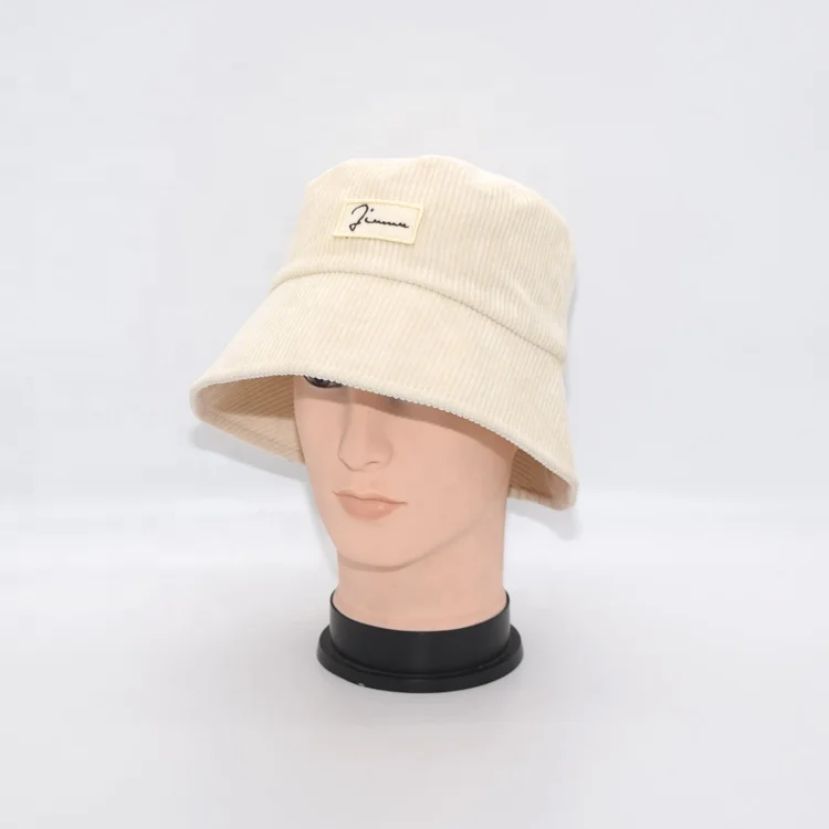 Corduroy fabric bucket cap strip fabric fisherman hat Amazon hot sale bucket cap