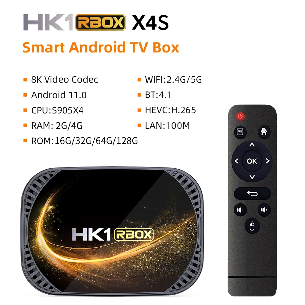 HK1 X4s Android 11 TV Box Amlogic S905X4 3D BT4.0 4G 32G 64G 128G Dual Wifi Youtube Media Player 4K 8K Set top box 9.jpg