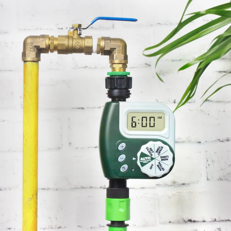 Garden plastic 3/4inch connector watering timer automatic smart water sprinkler garden water timer solienoid