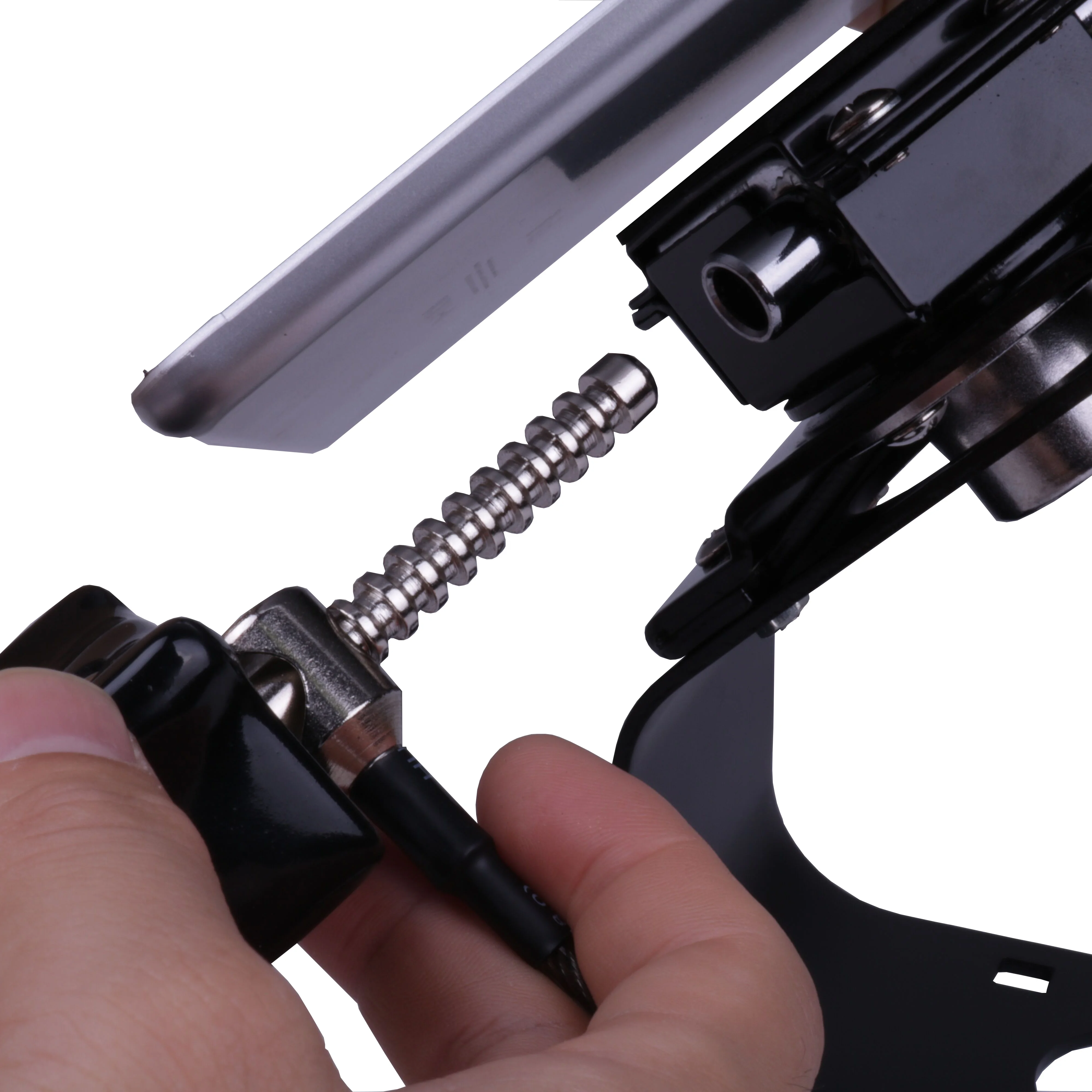 Anti Theft Tablet Stand Holder Adjustable Mobile Phone Security Stand Holder Anti Theft Flexible Universal Tablet Stand Aluminum