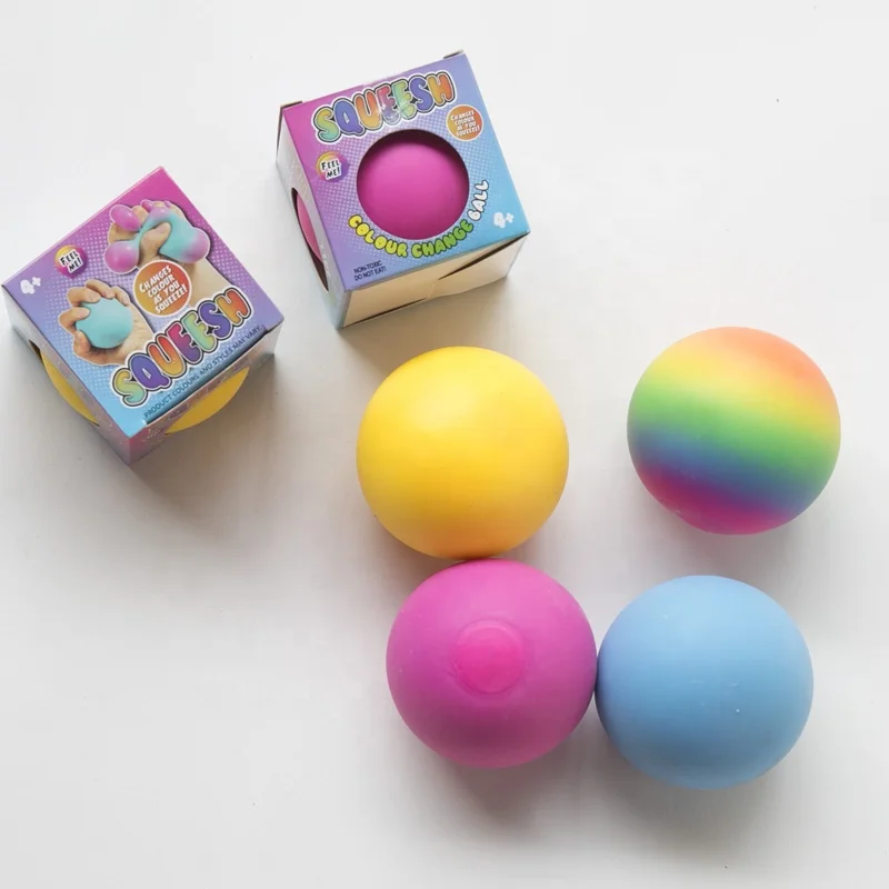 Wholesale cheap 60mm change color stretchy stress  toys colorful anti-stress balls