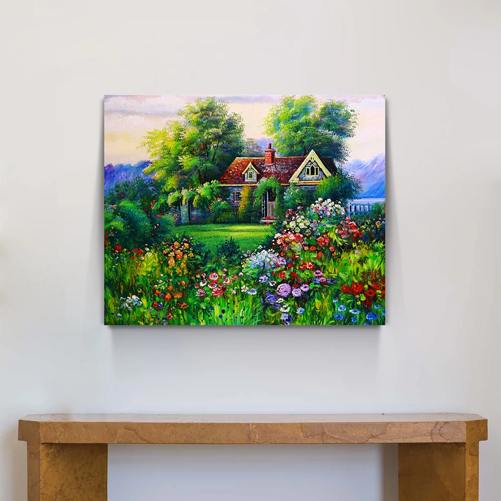 Landscape painting Wood Wall Hanging Picture Frames 30x40 Simple Photo Frame For Home Decor