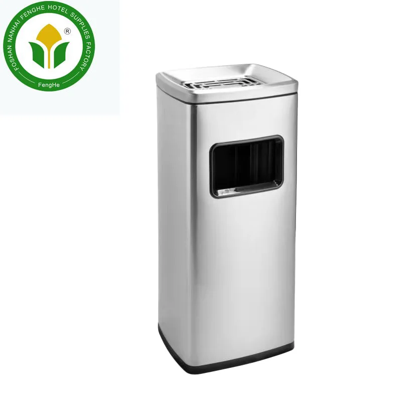 Household kitchen indoor 30L polishing metal trash can waste bin dustbin