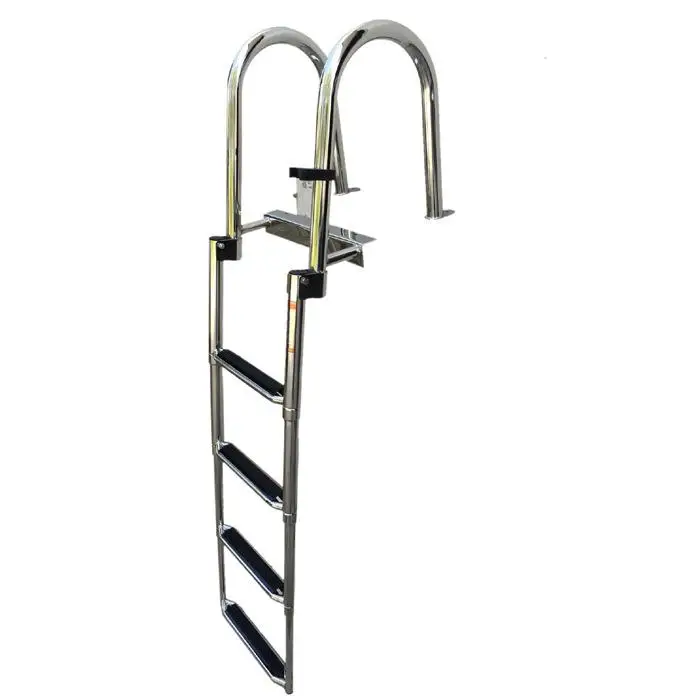 Boat Telescoping 3/4/5 Steps Stainless Steel 316 Ladder Folding Over Swim Platform