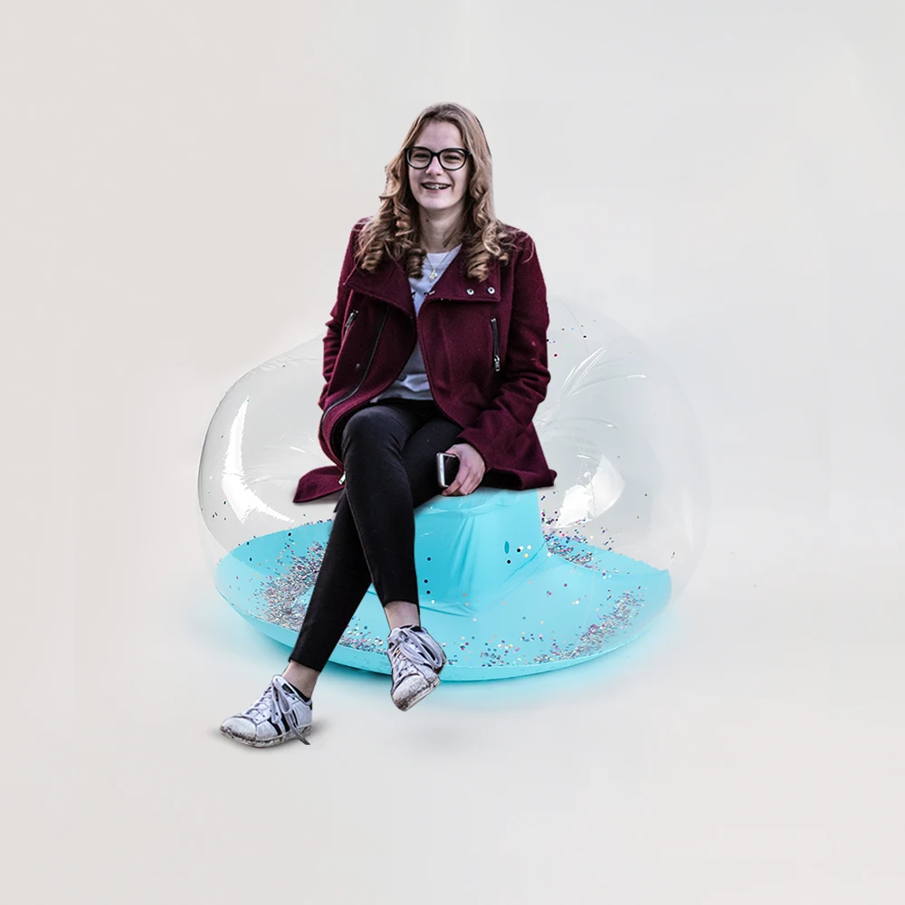 comfortable relax recliner inflatable lazy sofa chair, beanbag lounge chair inflatable living room party air sofa chair set