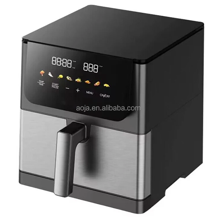 AOJA air frier stainless steel black 7 liter large capacity hot big kitchen appliances no oil digital control smart air fryers