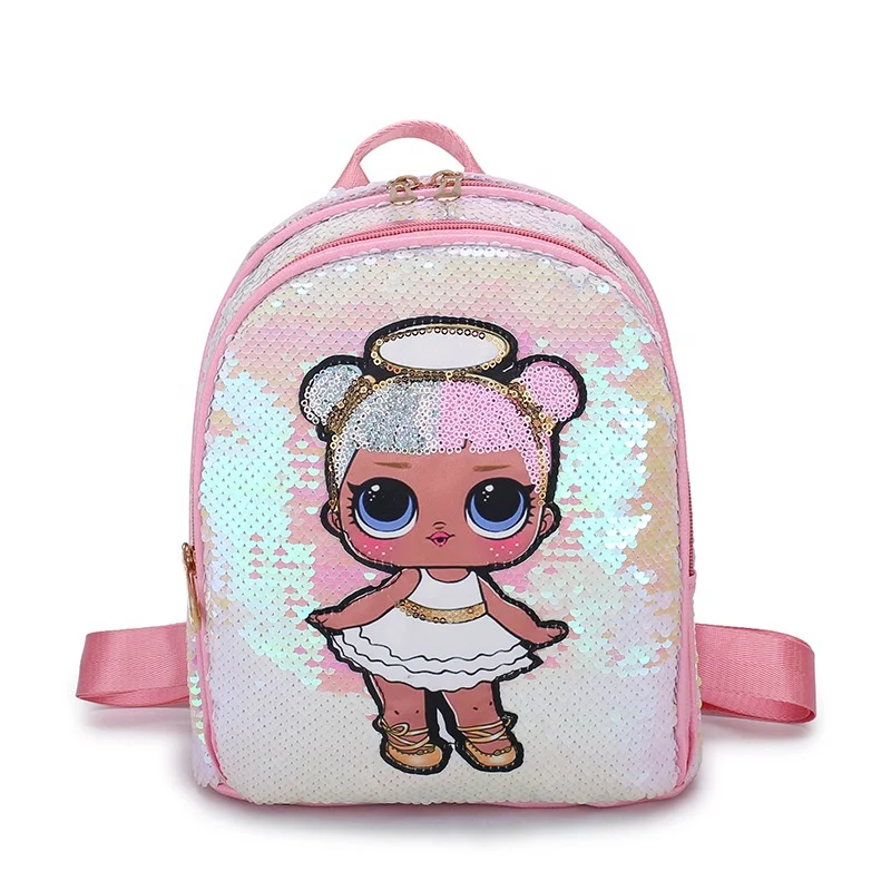 New 2022 Children Waterproof School Book Bags Fashion Cartoon Sequin Kids Backpack School Bags for Girls