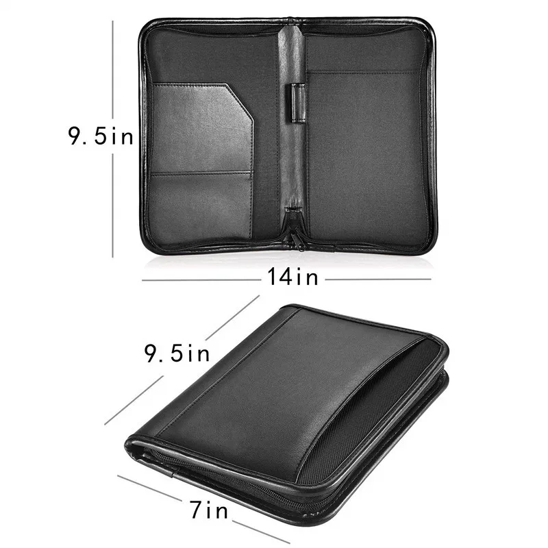 Pu Leather A4 Portfolio OEM Expandable Signing File Folder