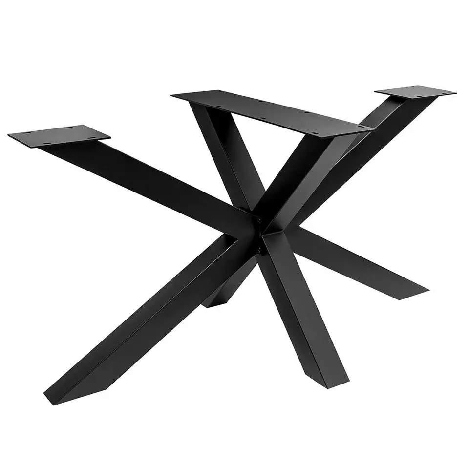 Table Bases New Modern X Shape Industrial Restaurant Legs Gold Steel Cast Iron Coffee Dinning Dining Metal for