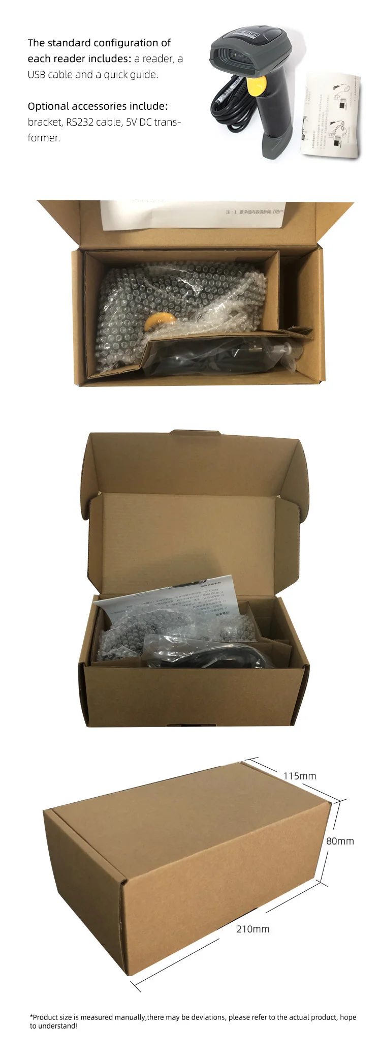 Custom-Made Desktop Barcode Scanner Module with Cash Register Machine Cooperate with Variety Stores Service Equipment