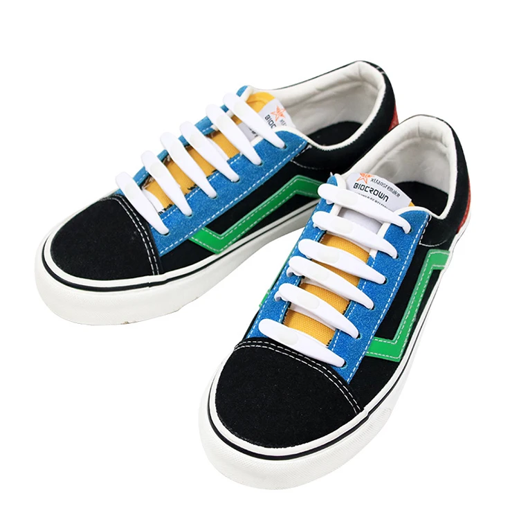 
Custom Waterproof No Tie Shoelaces Elastic Silicone Tieless Shoe Laces for Adults 