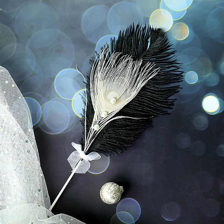 Its a Girl Happy Birthday Cake Topper Birthday Festival Party Baking Feather Cake Topper Decor Supplies Topper