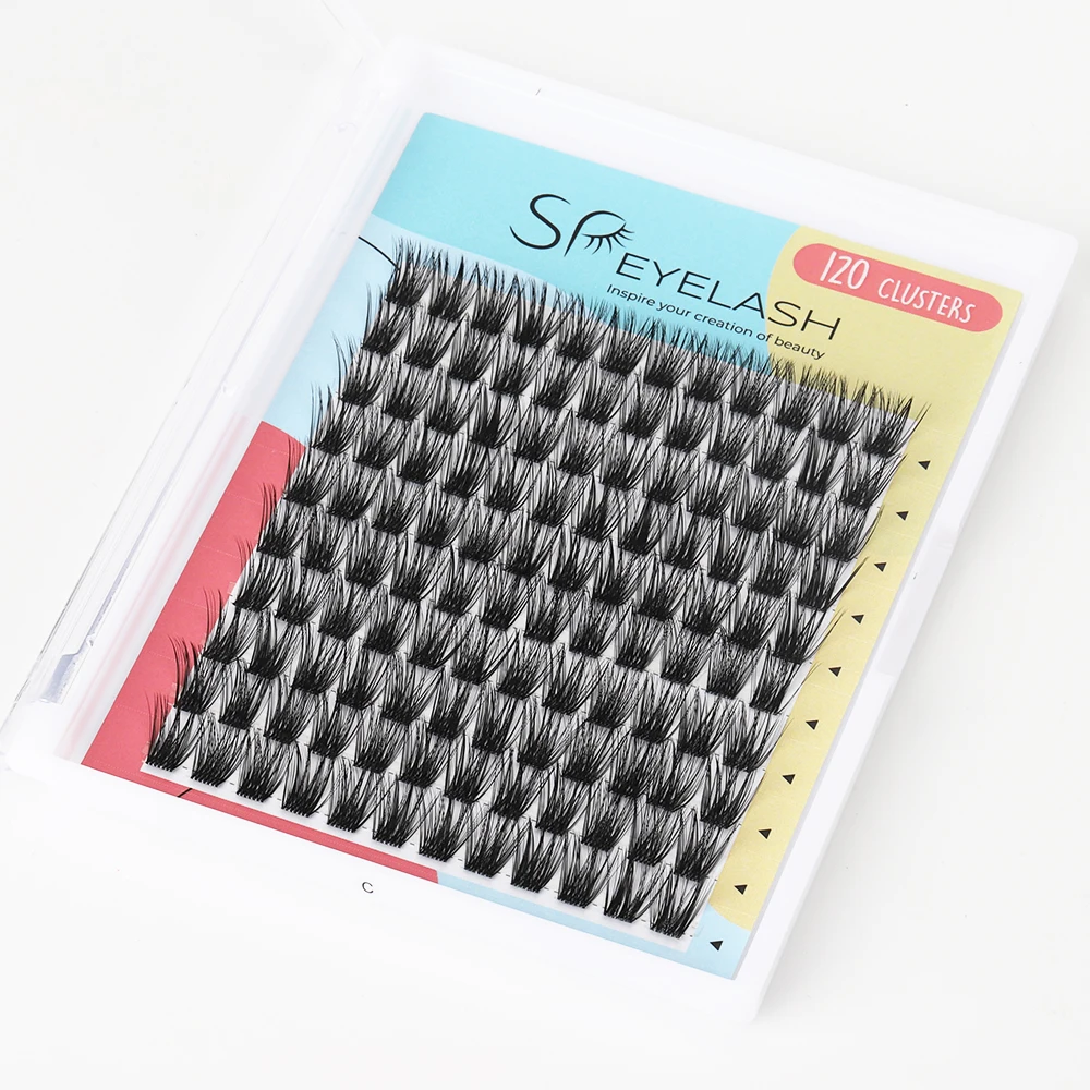 SP EYELASH Wholesale Pre Cut DIY Lash Clusters Korean Pbt Segment Soft Matte Volume 0.07MM C D Curl Natural Look Cluster Lashes