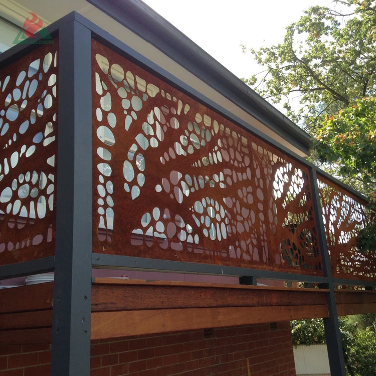 Наружный садовый экран corten стальной наружный разделитель комнаты