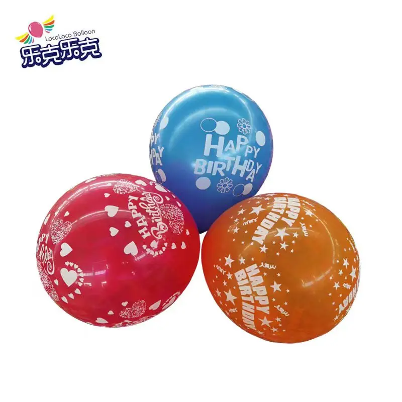 China factory Happy Birthday Party Decorations Ballon Round Helium Latex Balloon Globos