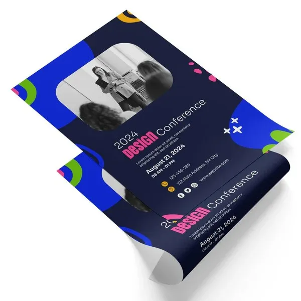 Wholesale Custom Printed A0-A4 Paper Poster Colorful Vinyl Material for Movie Music Business Film Product Promotion