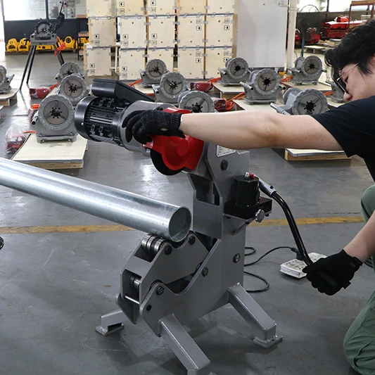 Машина для резки труб Tiger King QG12C 2-12 дюймов, стальная электрическая машина для сверления труб 12 дюймов