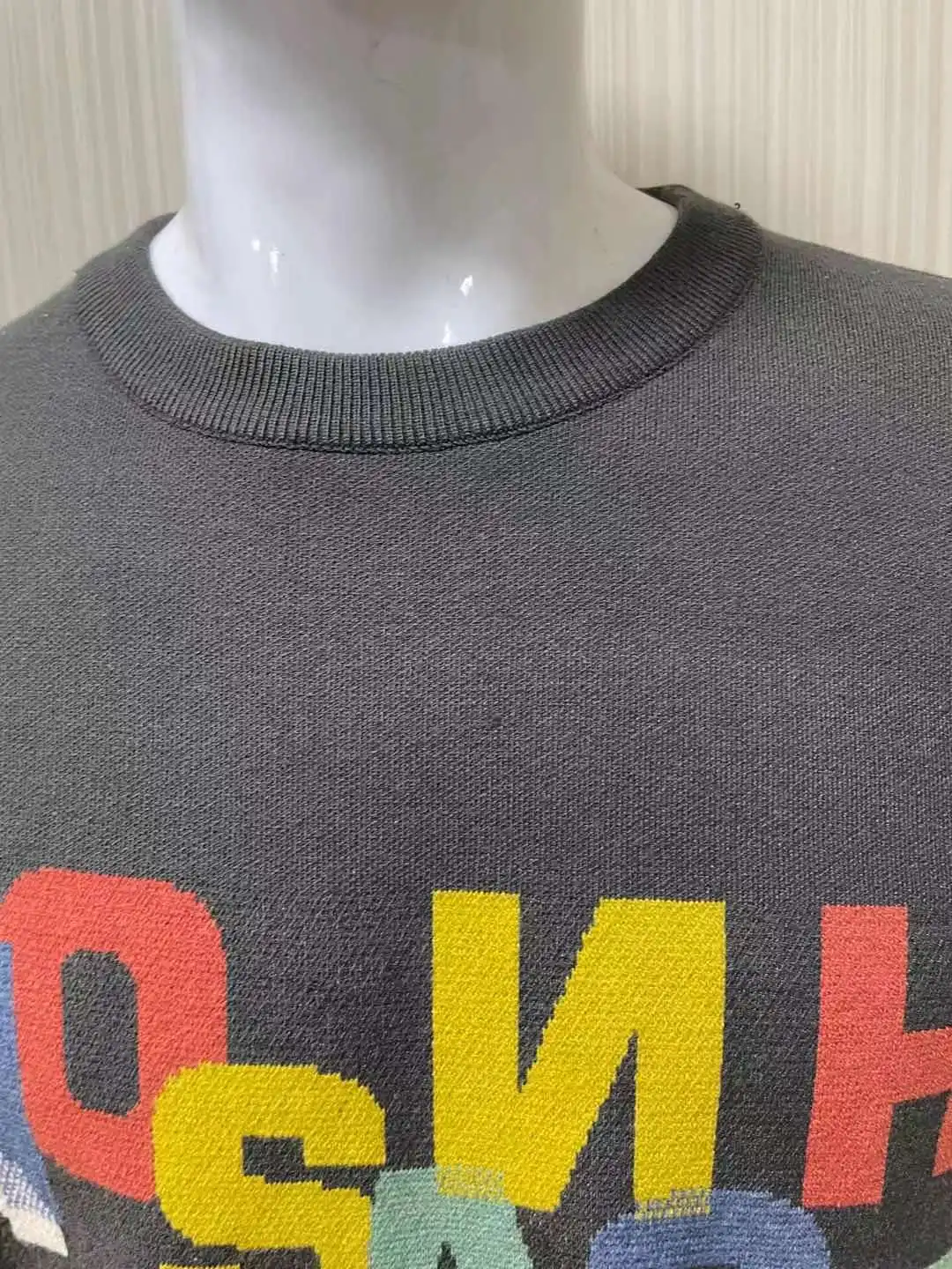 Распродажа, Мужской Хлопковый свитер большого размера с длинным рукавом и круглым вырезом с цветным принтом/вышивкой для OED и ODM