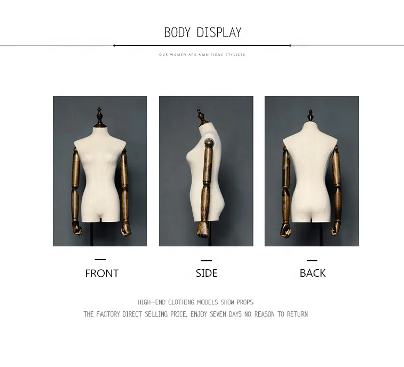 New female model props half body clothing shop model wedding model female mannequin stand