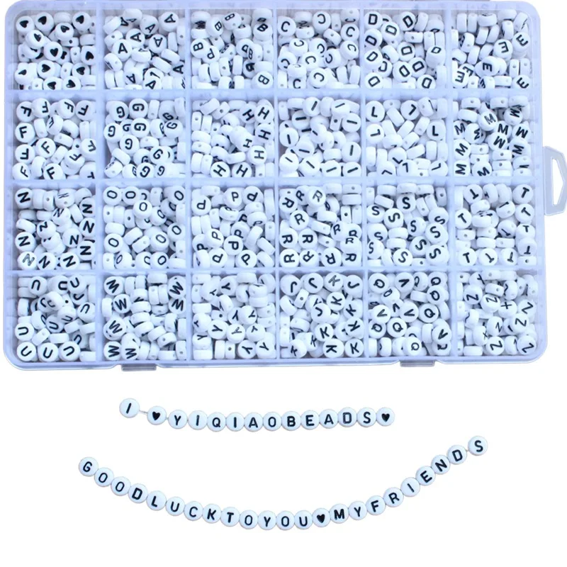 
Amazon product hotsell 24 cages plastic box acrylic letter beads 