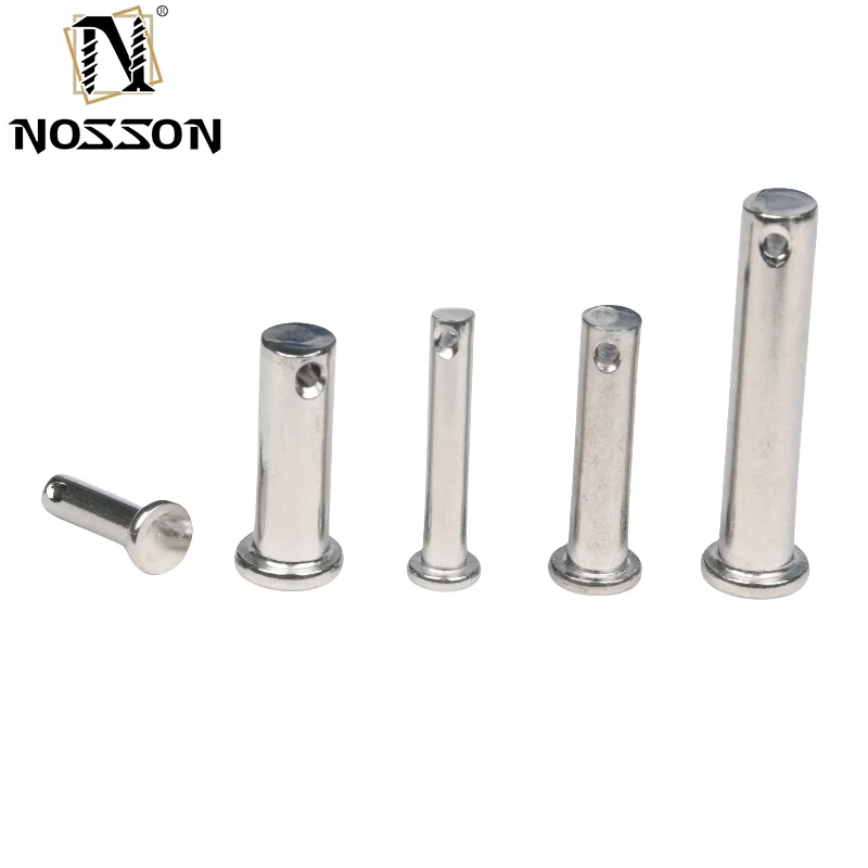 China supplier customized stainless steel hollow pin cylindrical dowel pins Internal threaded round head clevis pin titanium