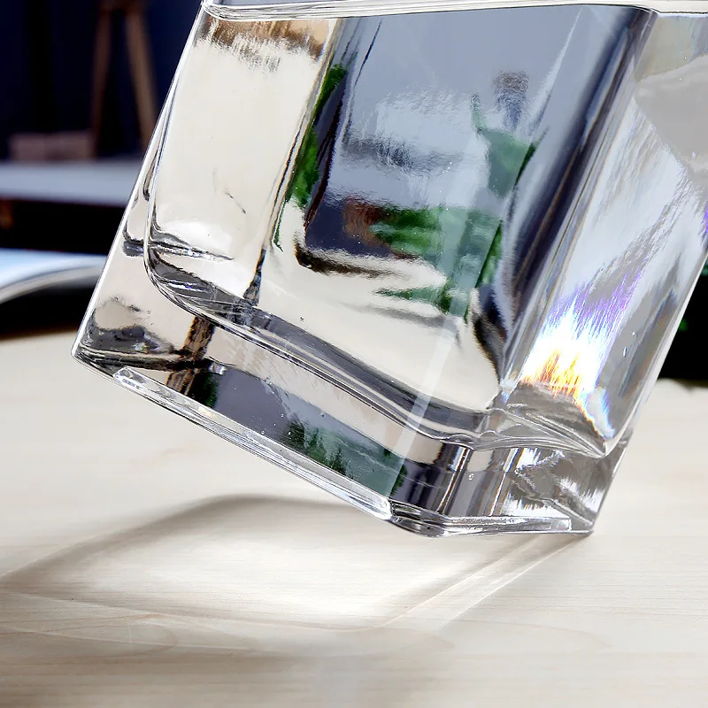 Clear Flower Cylinder Small Glass Vase For Home Wedding Decor