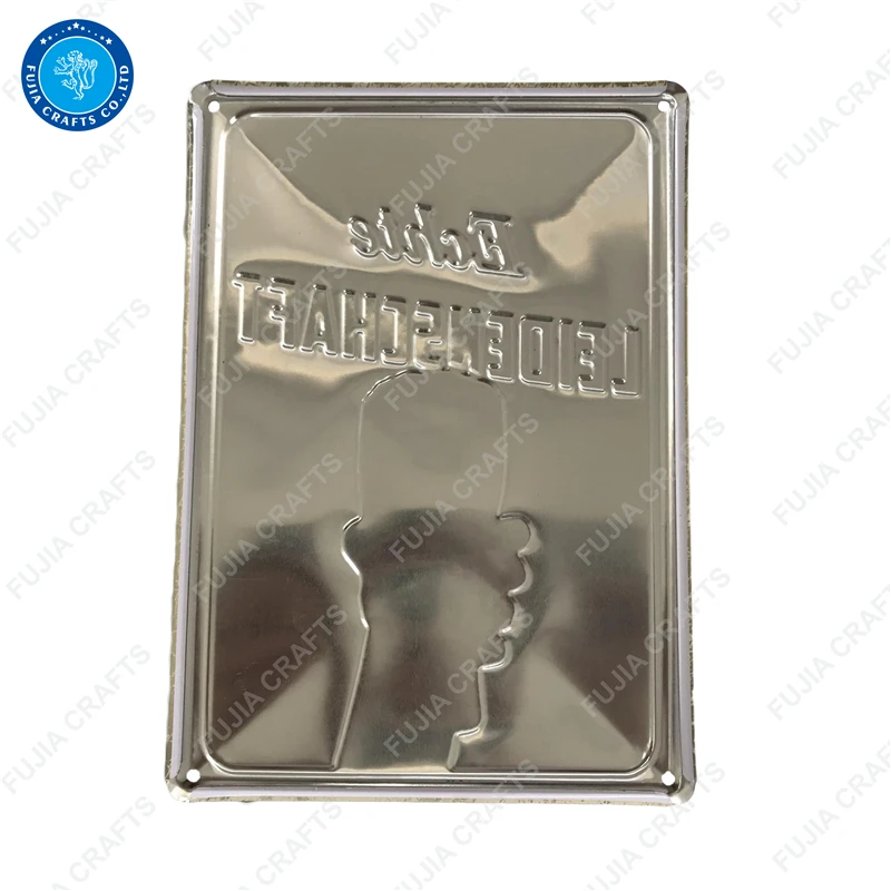 Embossed 3d Metal Signs Tin Metal Sign for Bar Garage Wall Decor