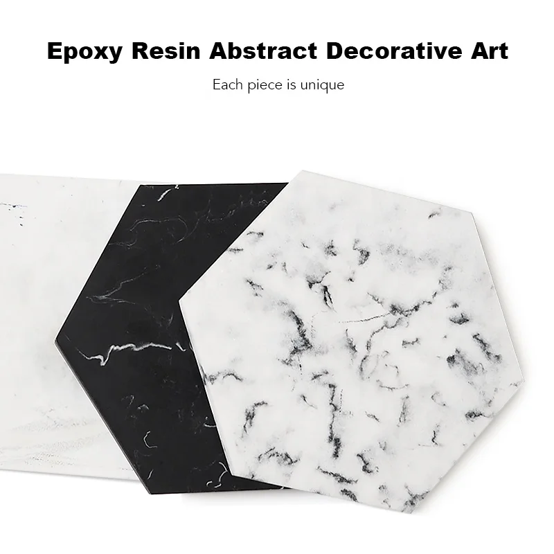 Suanti 4PCS custom polyersin swirl coaster table wine coffee cup mat tea drink hotel luxury resin marble coasters set