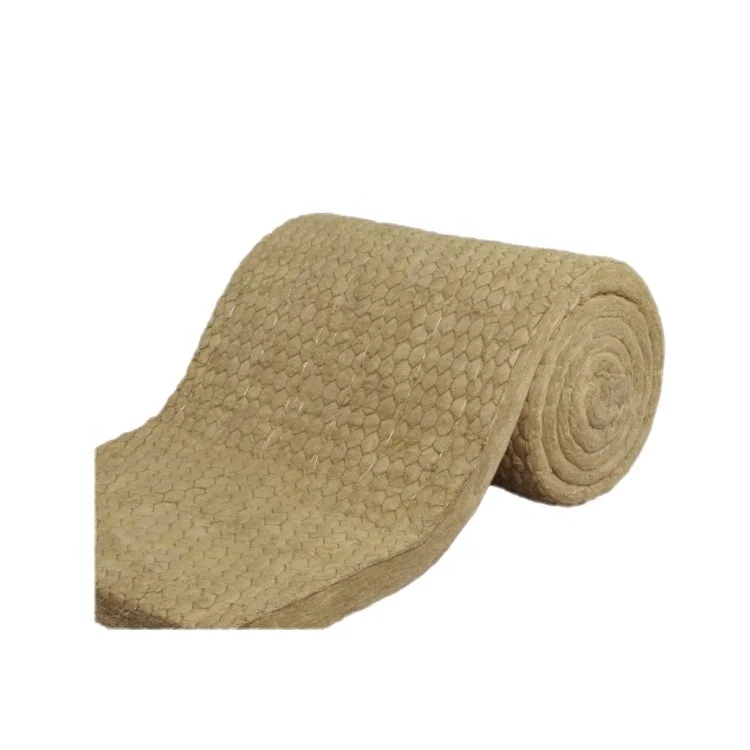 insulation mineral wool blanket felt rolls 50mm rock wool blanket with wire mesh