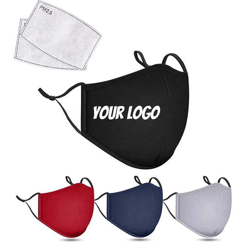 Оптовая продажа, суперкачественная хлопковая маска с фильтром, моющаяся многоразовая Тканевая маска для лица на заказ, маска для вечеринки
