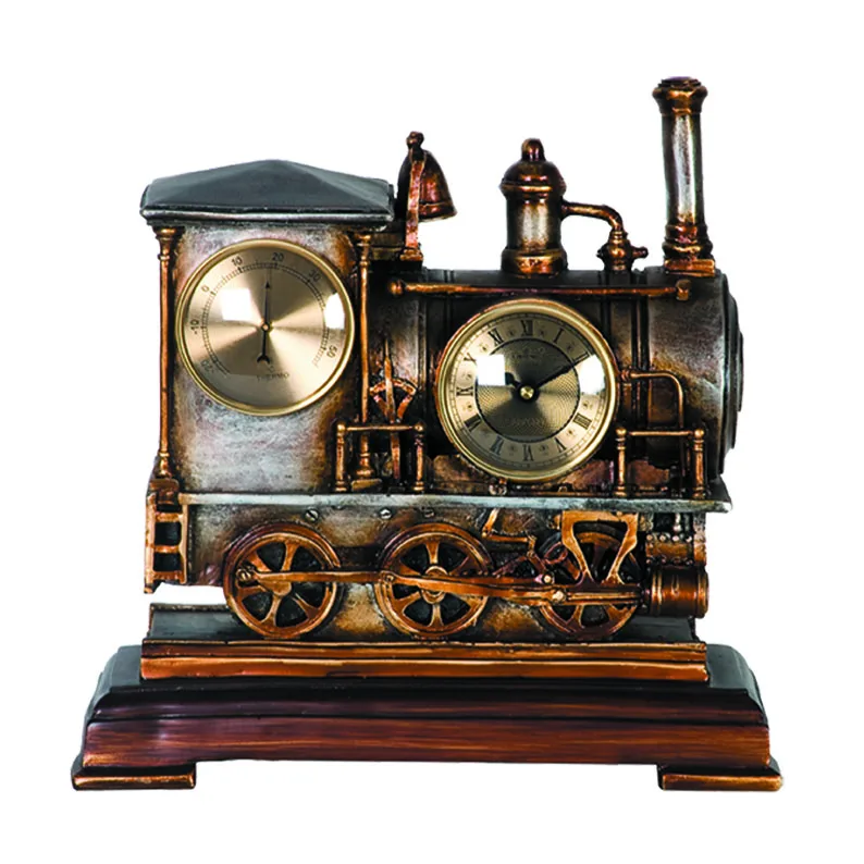 Luxury train shaped thermometer clock 948