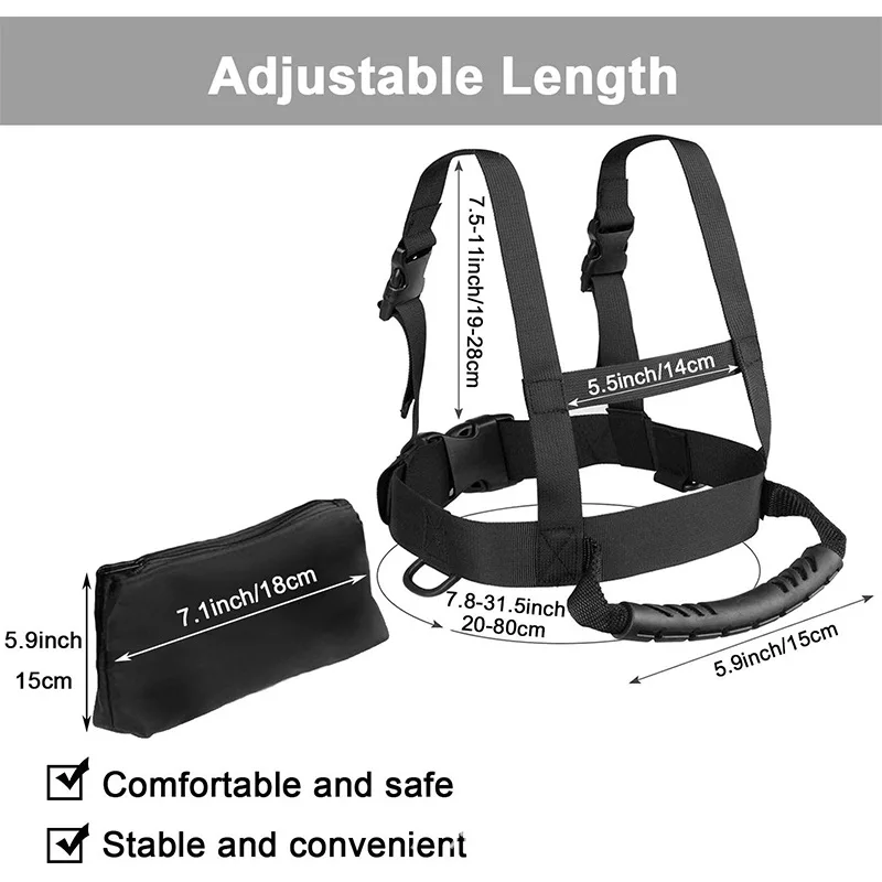 Ski Strap Children Safety Traction Rope For Outdoor Oxford Cloth Nylon Ski Training Chest Leash Skiing Beginner Protection Rope