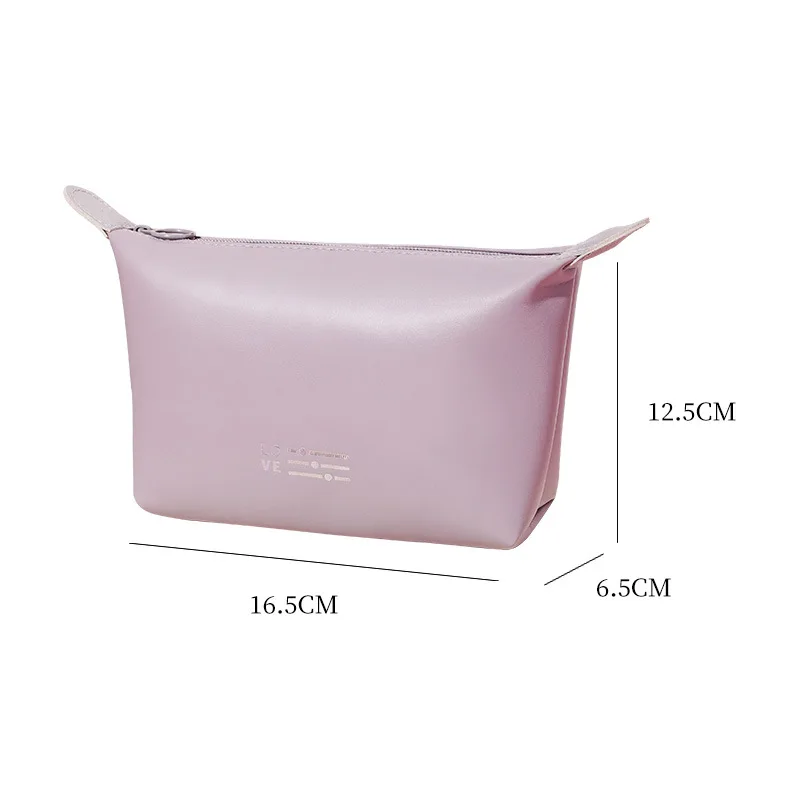 New fashion Candy-colored dumpling bag waterproof PU cosmetic bag convenient hand storage bag .