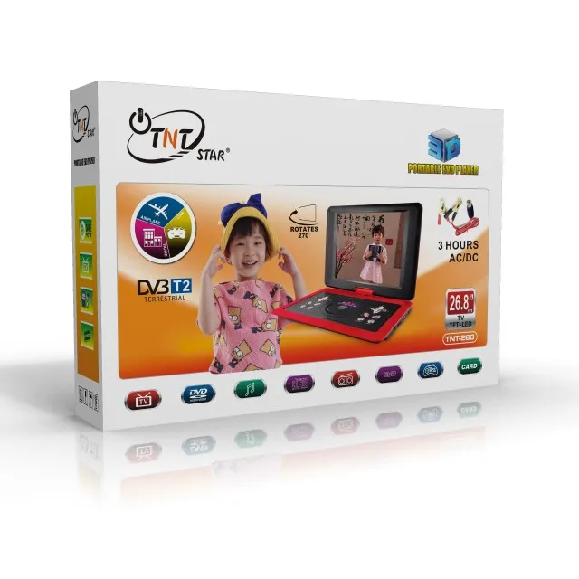  HOT TNTSTAR TNT-268 Portable Dvd Player with Usb MP4 High Quality Radio