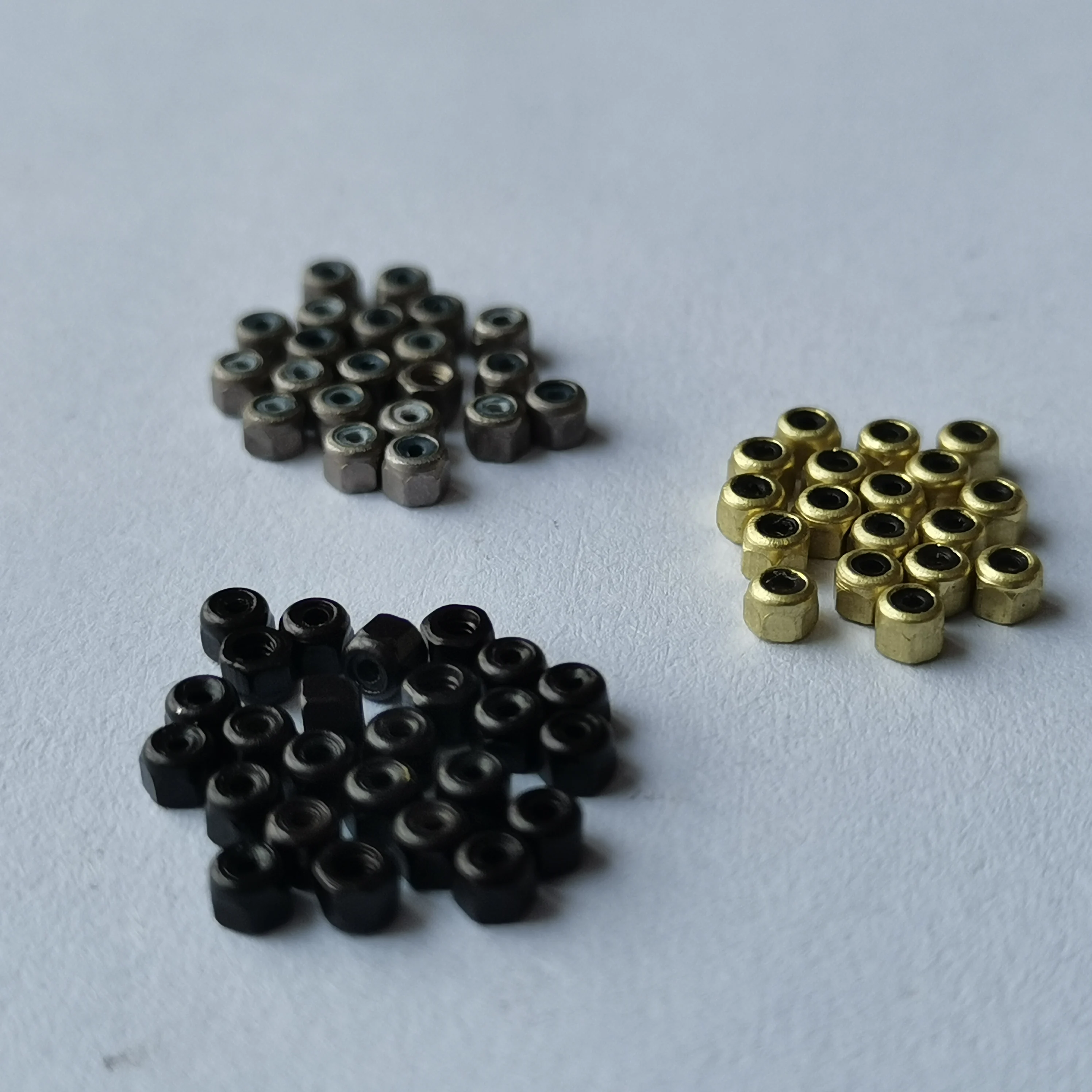 Gold sliver black self lock nuts fingerboard locknuts