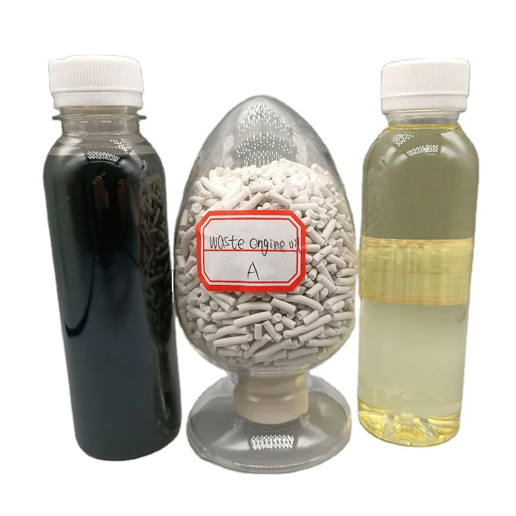 Waste engine oil recycle to diesel oil catalyst