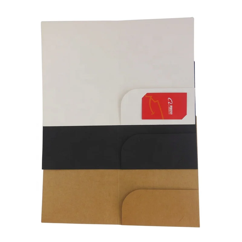 Низкая цена, прочный 1 Карманный персонализированный простой коричневый бумажный файл, декоративный дизайн ручной работы, канцелярский плоский файл