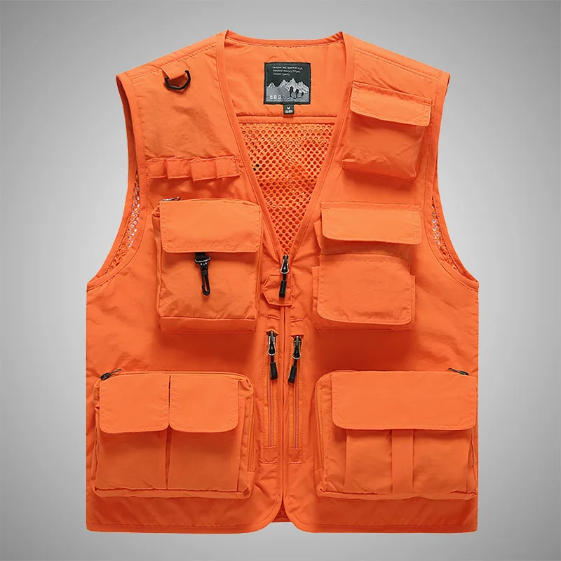 Manufacturer Supplier Mens Utility Mens Waistcoat Fishing Climbing Hiking Cargo Multi Pocket Vest Wholesale Price