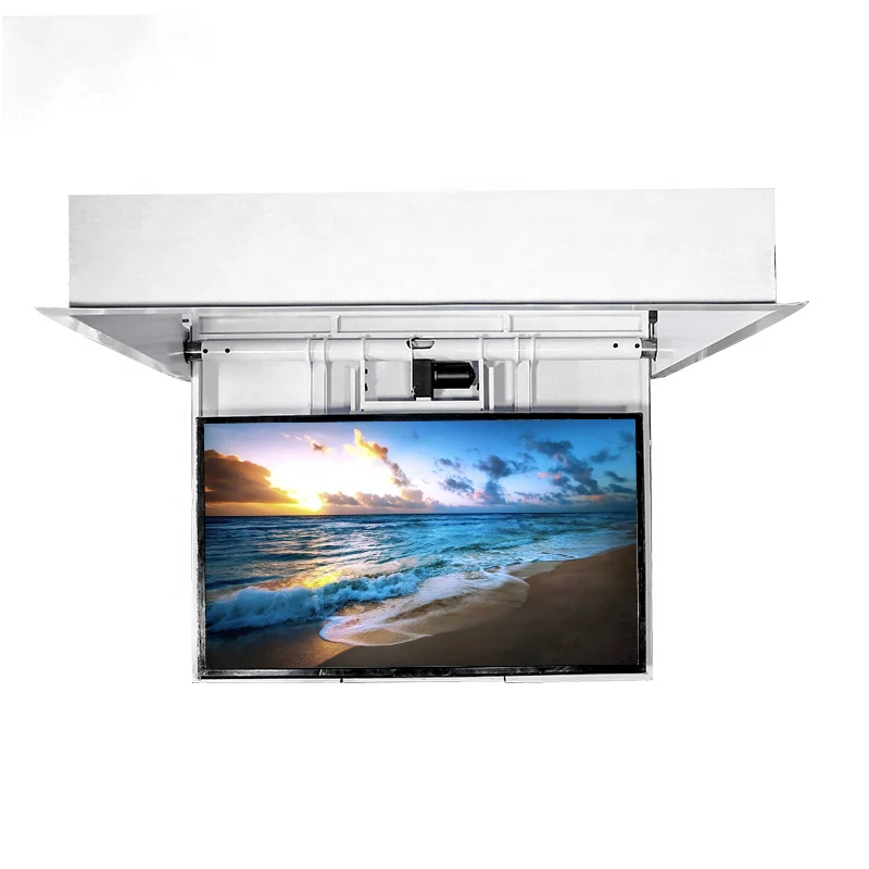 Drop Down Tv Lift Living Room 55 Inch Motorized Hidden Into Ceiling Tv Lift