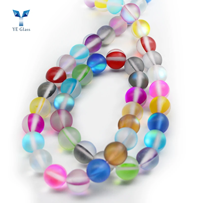 Multicolor6/8/10/12mm Rainbow Moonstone Round Beads Grade Round Loose Bead