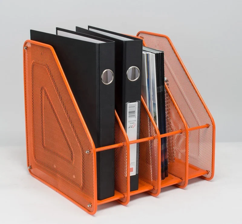 Hot Sell Office Desk Organizer Metal Mesh File Magazine