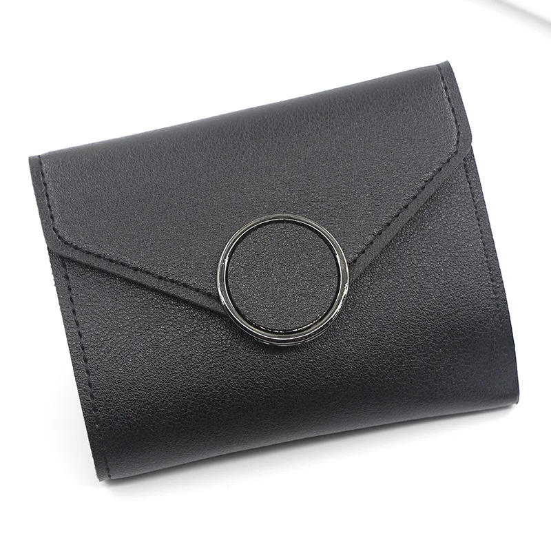 New Wholesale PU Faux Leather Travel Short Style For Cover Lady Coin Purse Women Mini Cash Envelope Wallet