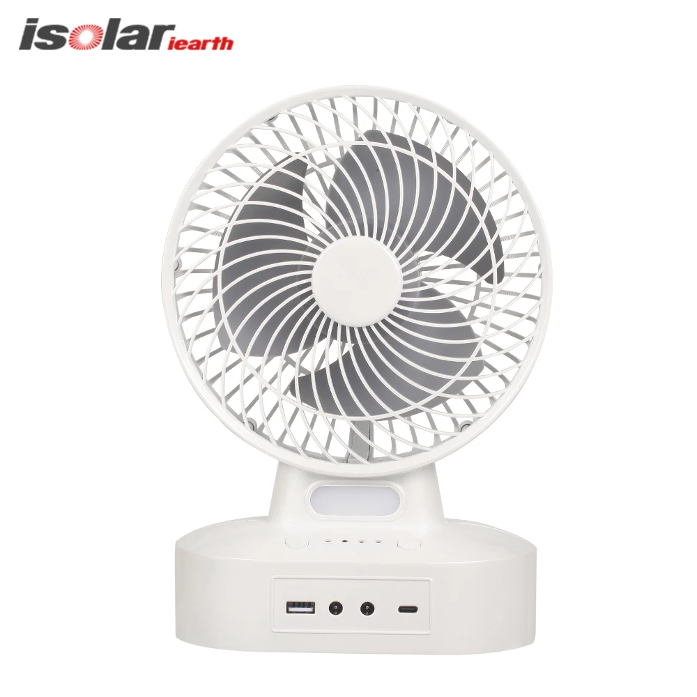 7 INCH Charging Table Fan USB Desk Rechargeable Fan With Light