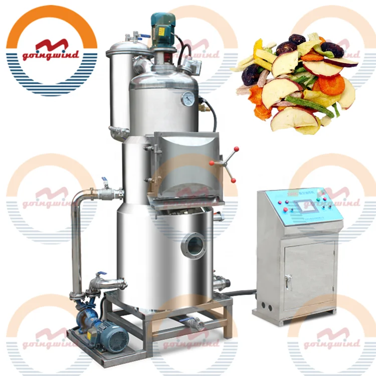 Automatic small vacuum frying machine auto fruit vegetable food 10kg mini electric home vacuum fryer cheap price for sale